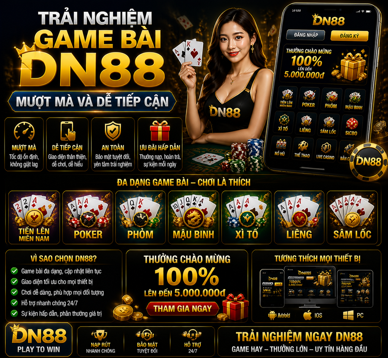 Trải Nghiệm Game Bài Dn88 – Mượt Mà Và Dễ Tiếp Cận